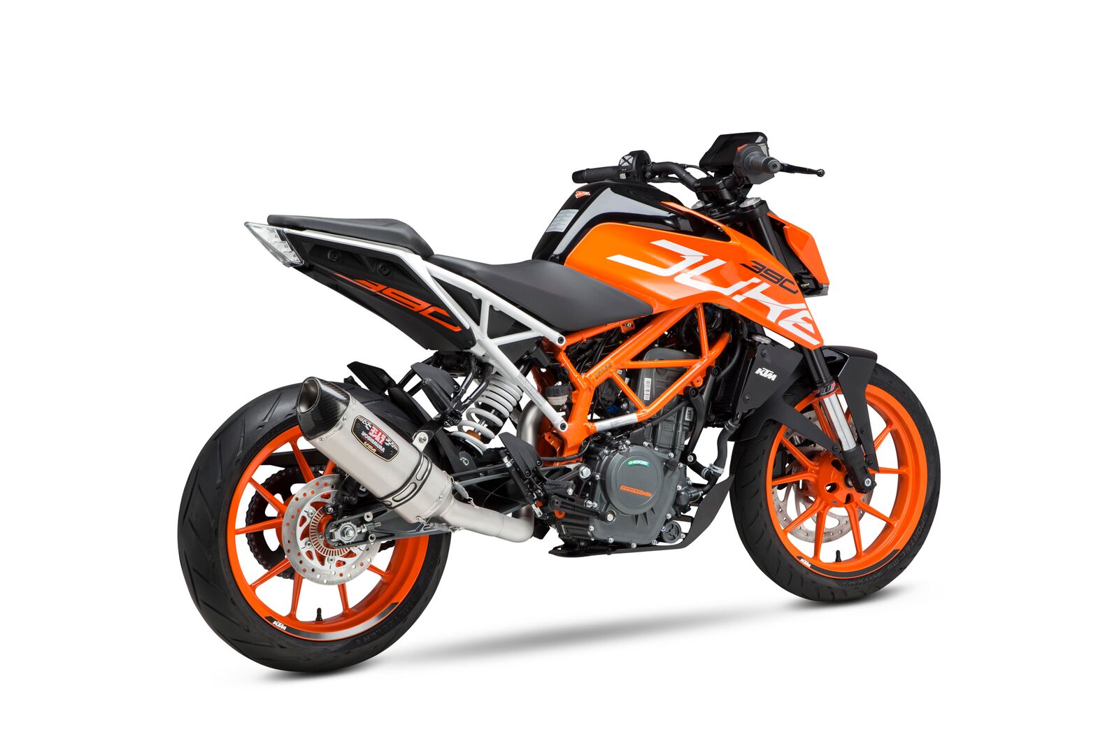 Race R77 Stainless Steel 3/4 Slip On Exhaust - For 17-20 KTM RC390 & 390 Duke - Click Image to Close