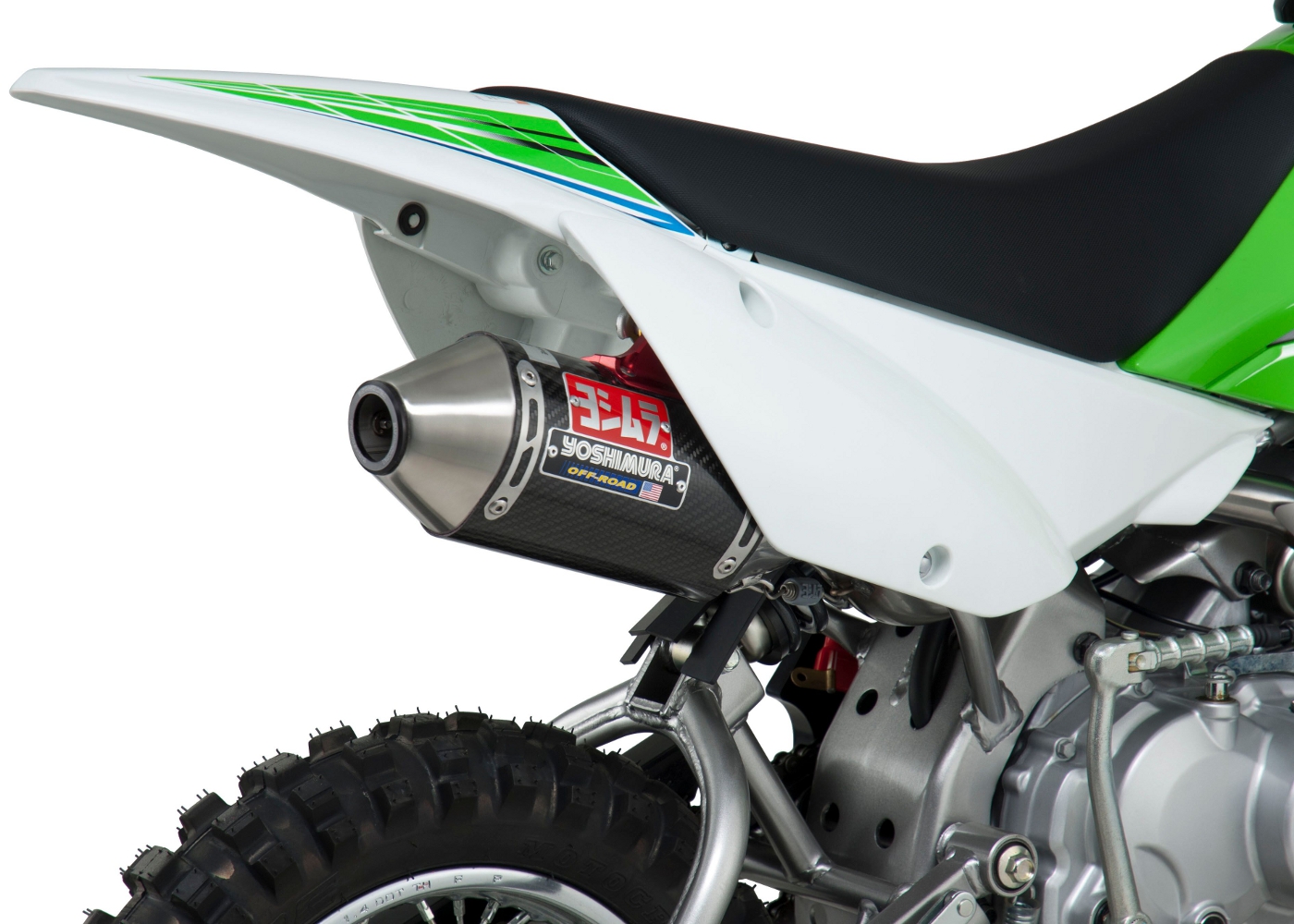 Enduro RS2 Carbon Fiber Stainless Steel Full Exhaust - For KLX110/L & DRZ110 - Click Image to Close