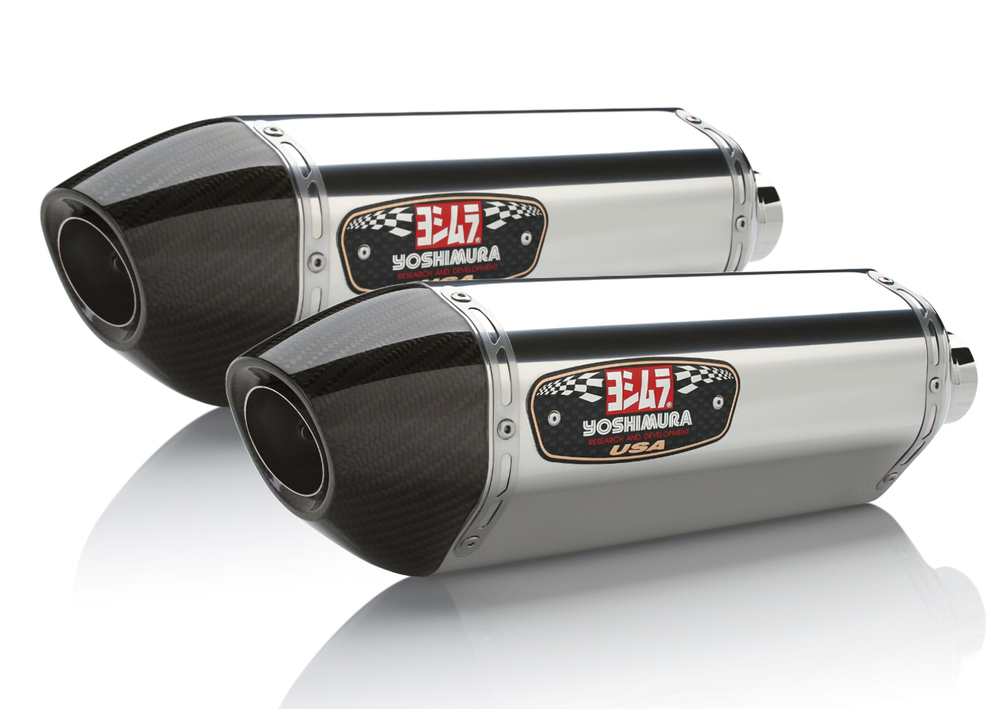Signature R77 Stainless Dual Slip On Exhaust - For Gen. 2 Suzuki Hayabusa - Click Image to Close