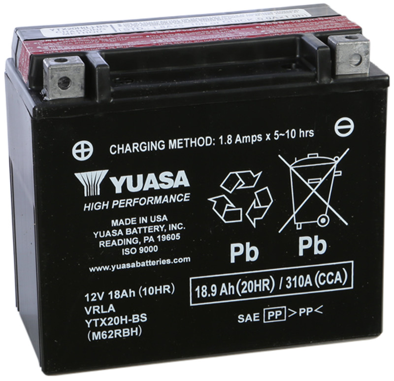 AGM Maintenance Free Battery YTX20H-BS - Click Image to Close