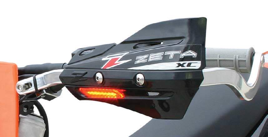 Zeta XC Flasher Black Handguard Shields For Bar Armor Guards - Click Image to Close