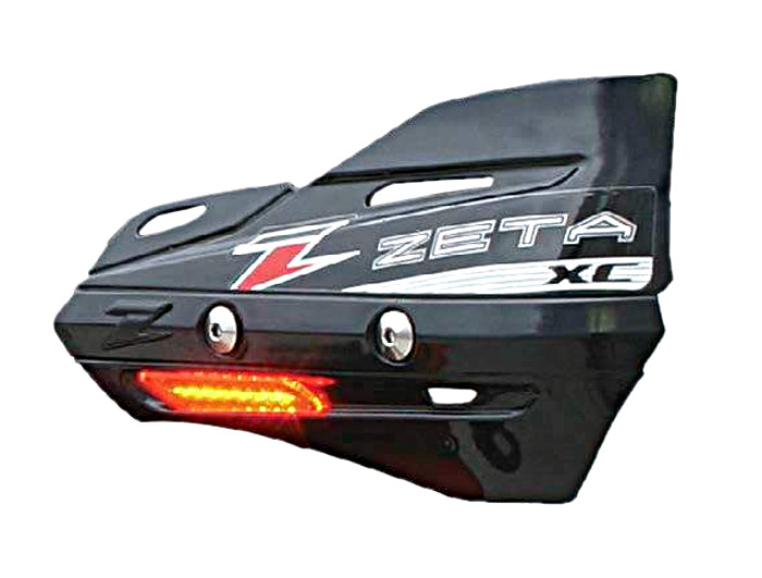 Zeta XC Flasher Black Handguard Shields For Bar Armor Guards - Click Image to Close