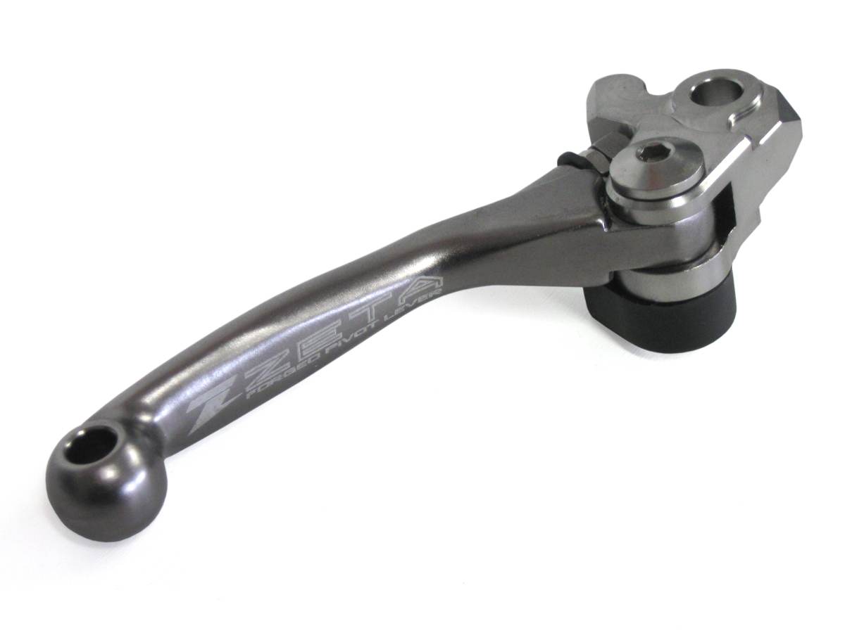 Pivot FP Forged Brake Lever - 3 Finger "Shorty" Length - YZ, KX, KXF, & RM w/ OE Adjustable Lever - Click Image to Close