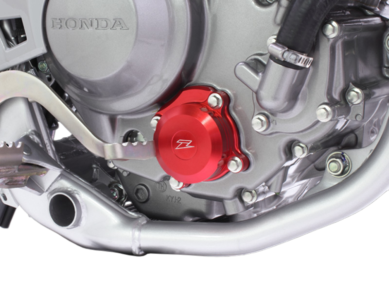 Red Oil Filter Cover - For 2013+ Honda CRF250L & CRF300L - Click Image to Close