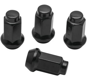 QuadBoss Black Lug Nuts 10x1.25 14mm OD Set of 4