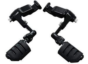 Kuryakyn Ergo III Adjustable Mount with Trident Dually ISO Pegs - Black