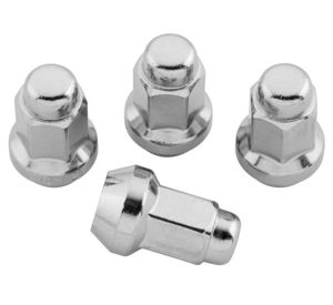 QuadBoss Chrome Lug Nuts 10x1.25 14mm OD Set of 4