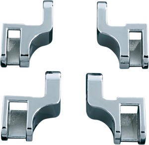 Driver Floorboard Relocation Brackets Chrome Fits FLST Models