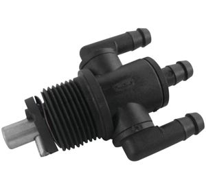 Quad Logic 3-Port Straight Fuel Valve - Black