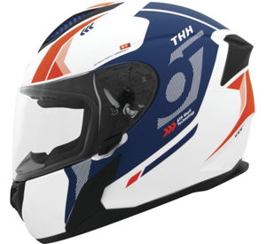 THH T810S Hayate Full Face Helmet White/Navy 2XL