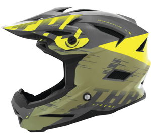 THH Helmets T-42 BMX Xtreme Helmet Khaki/Yellow LG