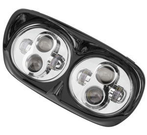 Letric Lighting LED Headlight 80W Hi/Lo Chrome/Black For Road Glide