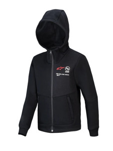 Alpinestars Youth Racer MX Fleece Hoodie Black Small - Youth MX fleece hoodie in black, size small