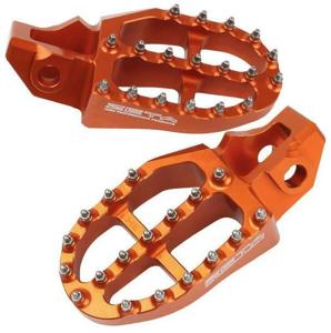 ZETA Aluminum Footpegs Orange For KTM Adventure & Supermoto - Aluminum footpegs orange For KTM Adventure, Supermoto