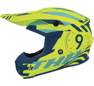 THH T730X Twister Helmet Neon Yellow/Blue XL