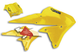 Cycra Powerflow Intake Radiator Shrouds Gold Fits 14-18 Yamaha YZ250F/YZ450F