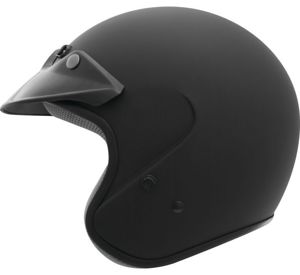 THH T-381 Open Face Helmet Flat Black Medium