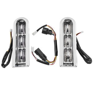 Letric Lighting Saddlebag Filler Support LED Lights Chrome