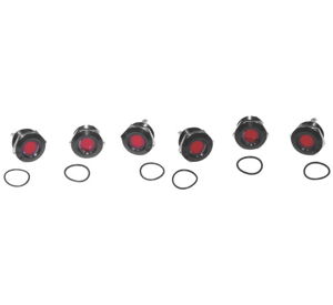 Letric Lighting Royal Flush Mount LED 1in Black/Red
