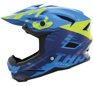 THH Helmets T-42 BMX Xtreme Blue/Yellow Helmet - Medium