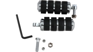 Kuryakyn ISO Pegs Large with Male Adapter Chrome Pair