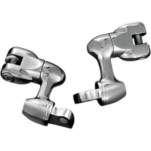 Kuryakyn 2in Adjustable Lockable Offsets with Male Mount Adapter Chrome