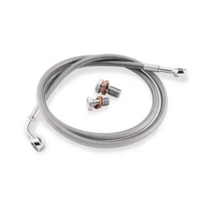 Goodridge 2in Extended Econoline Brake Line Kit Chrome Fits 94-04 FLHR FLTR