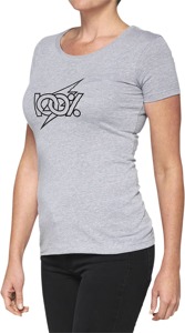100% Women's Fioki Tee Heather Grey - Size Small