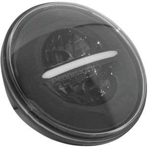 Letric Lighting 7" LED Cyclops Headlight Black For Indian