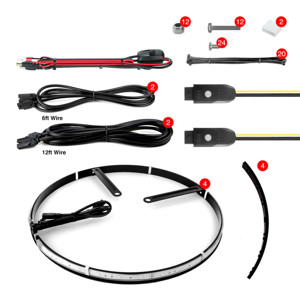 Adjustable Wheel Ring Light Kit w/ Turn Signal Function 4pc 15-18In by XKGLOW