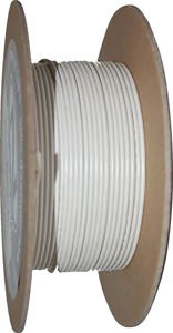 White 18 Gauge Color Match Primary Wire - 100' Spool