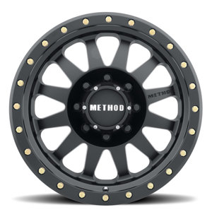 MR304 Double Standard 17x8.5 0mm Offset 8x6.5 130.81mm CB Matte Black Wheel