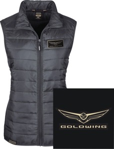 Women's Gold Wing Puffer Vest - Gw Puffer Vst Blk Wxl