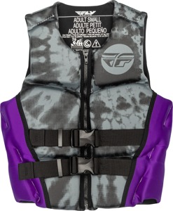 Fly Racing Women's Neoprene Flotation Vest Purple/Grey/Black Medium - Women's flotation vest, Purple/Grey/Black, Medium