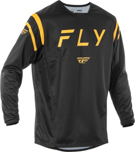 Fly Racing Kinetic Center Jersey Black/Gold Large - Black/Gold Large offroad jersey by Fly Racing