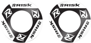 Risk Racing Grip Donuts Black/White Foam Universal Pair - Foam grip donuts for 7/8" handlebars, universal fit