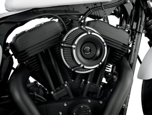 Arlen Ness Slot Track Inverted Air Cleaner Kit Contrast Cut Black
