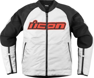 ICON Overlord3 Jacket Men's M Black/White - Sport performance jacket with protectors