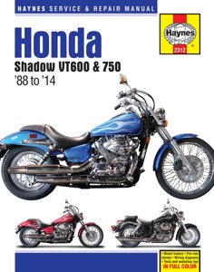 Haynes Repair Manual Soft Cover For 88-14 Honda VT600 & 750 Shadows