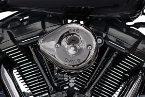S&S Stealth Teardrop Air Cleaner Kit Lava Chrome For Harley M8 17-23