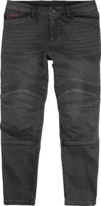 ICON Slabtown Jeans Men's Black Size 36 - Men's black riding jeans with impact protectors