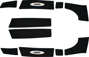 WSM Traction Mat Set Black For Yamaha WaveRunner XL800 XL1200 WaveVenture - Traction mats set for Yamaha WaveRunner, black