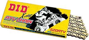 D.I.D 520ATV2 120 Link Gold X-Ring Sealed Chain - 120 link gold X-ring chain for ATV/UTV