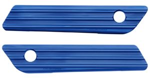 Arlen Ness 10-Gauge Saddlebag Latch Covers Blue