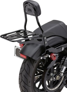 Cobra Detachable Backrest Black Round for For 04-22 HD Sportster
