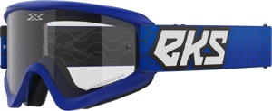EKS Brand GOX Flat Out Goggle Royal Blue Clear Lens - Offroad goggles with clear lens in Royal Blue
