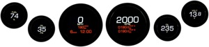 Dakota Digital MLX Series Gauges Black Bagger 6 Gauge MLX-8696-K