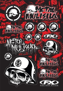 Factory Effex Mulisha Sponsor Sticker Sheet 14-68050