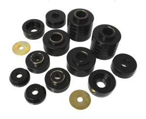 Black Body Mount Set Fits 80-98 Ford F250/F350, 80-92 F100/F150, 85-98 F450