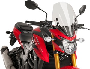 PUIG Z-Racing Clear Windscreen Suzuki GSX-S750 2017-2021 - Double-height windscreen For Suzuki GSX-S750 2017-2021